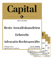 Beste Anwaltskanzleien Erbrecht - Advocatio Rechtsanwälte 2024